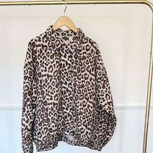 Brooks Leopard Print Silk Jacket
